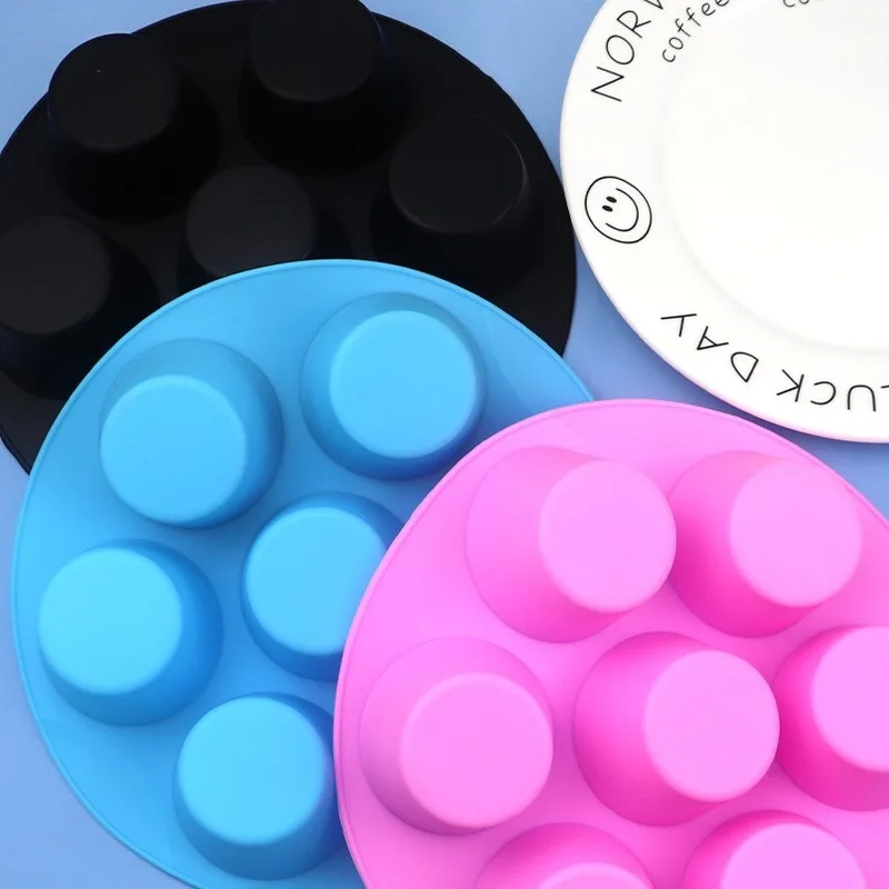 7 Even Round Cup Cake Silicone Mold Baking Accessories Jelly Pudding Mousse Mold DIY Baking Utensils Pastry and Bakery Mould