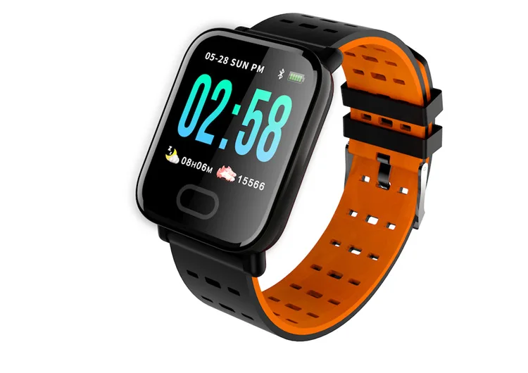 A6 New Style Smart Bracelet Color Screen Real-Time Heart Rate Blood Pressure Sleeping Monitoring Sports Pedometer Multi-function