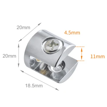 

Zinc Alloy Glass Cabinet Door Clamp Brackets Fixing Clips Holder Support 6-12mm
