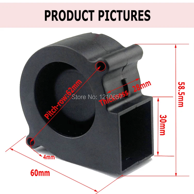5 штук в партии Gdstime DC 12 В 2Pin 60 мм 6 см 60x28 мм 6028 маленький охлаждающий центробежный вентилятор