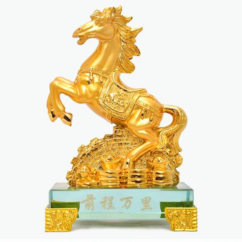 Feng shui Horse statue decoration office desk living room tv cabinet wine cooler home decoration crafts business gift dancing girl statue eco friendly resin ballet girl crafts ornaments for wine cabinet for bedroom for living room