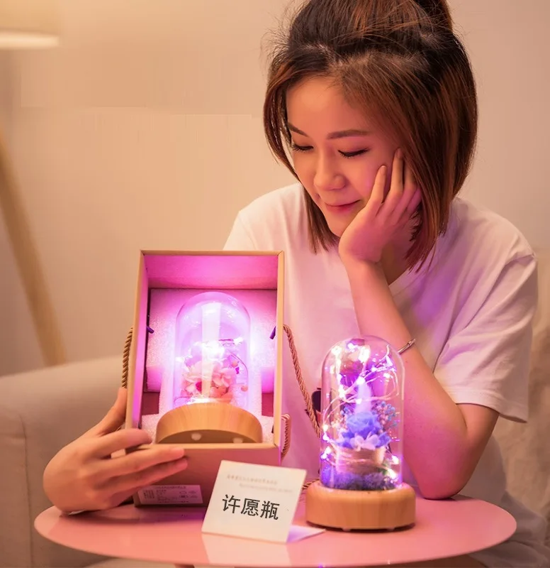 

Creative Valentine's Day KT-C Rechargeable Bluetooth Music Lights Romantic Confession Preserved Fresh Flower Decorative Lights L