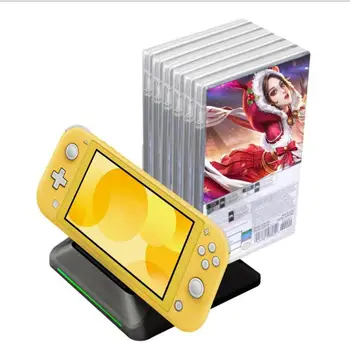

ALLOYSEED Portable Charging Dock Station Charger Base Stand With CD Game Discs Storage Bracket Holder For Nintend Switch Lite