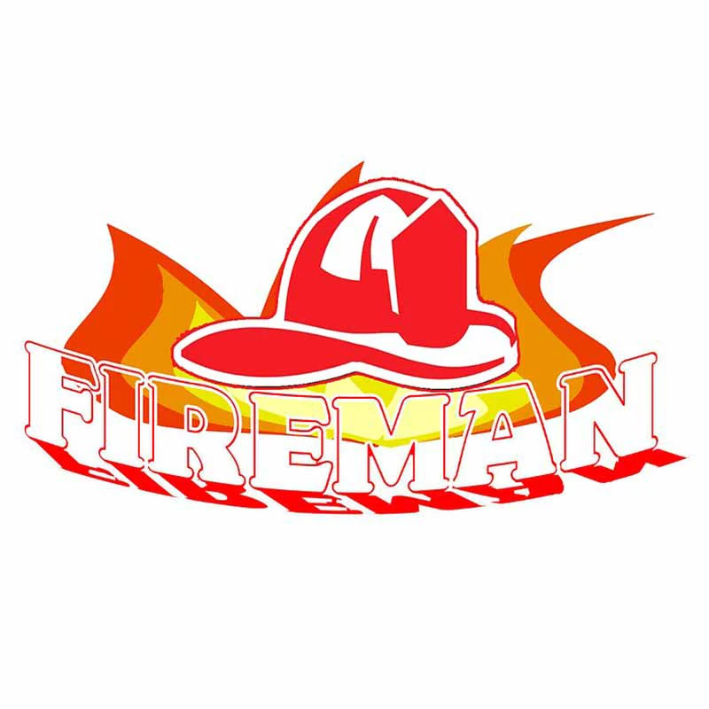 

High Quality Firefighter Hat Color Car Sticker Pvc Personality Fashion Body Window Exquisite Waterproof Decal Decoration