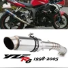 R6 Motorcycle Exhaust Muffler Escape Sports Slip On For Yamaha R6 98-05 06-14 15 16 Years yzf-r6 Modified Exhaust Pipe Middle