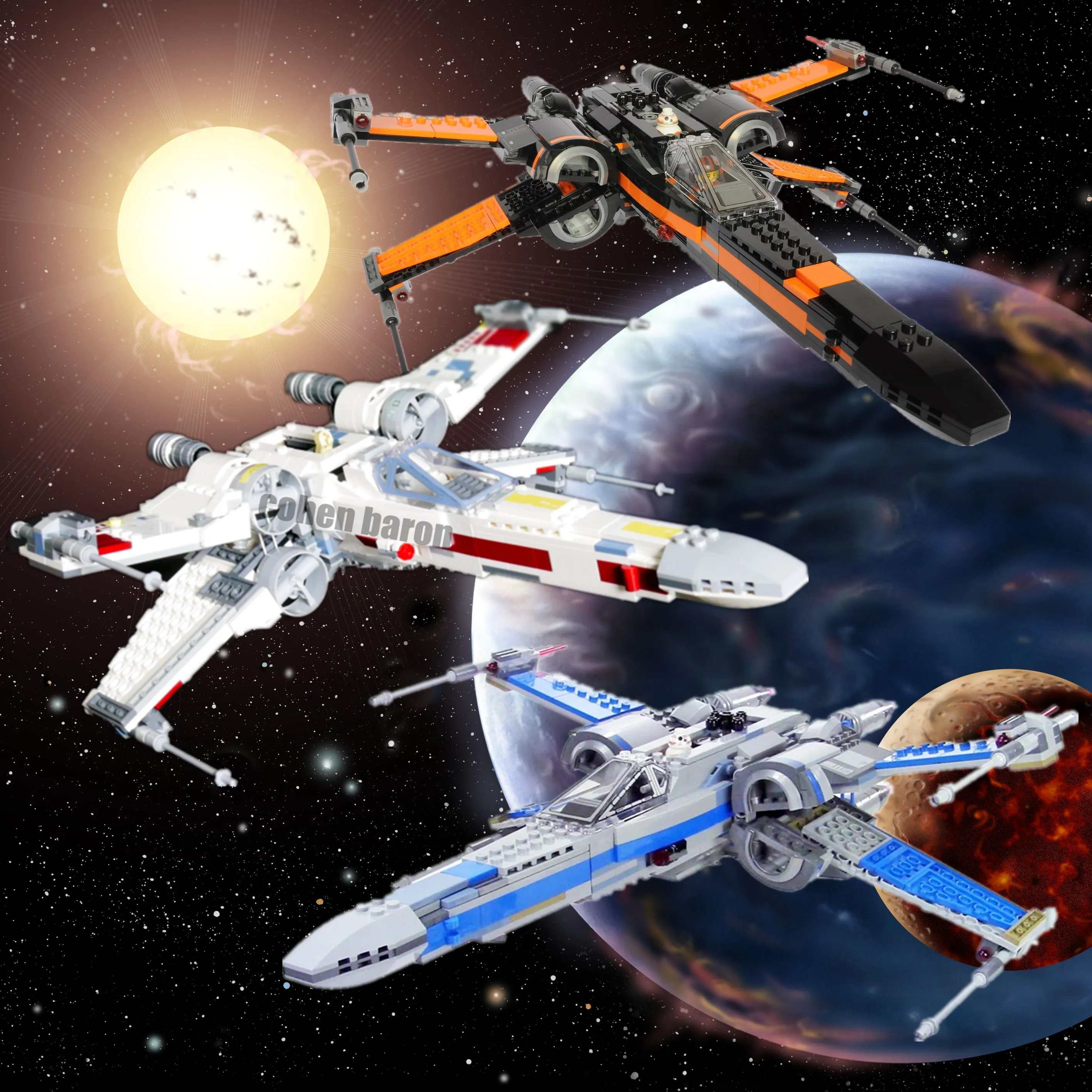 

New First Order Poe's X-wing Fighter Fit Star Wars Figures 75149 75102 75218 Model Building Blocks Bricks Toy Gift Kid