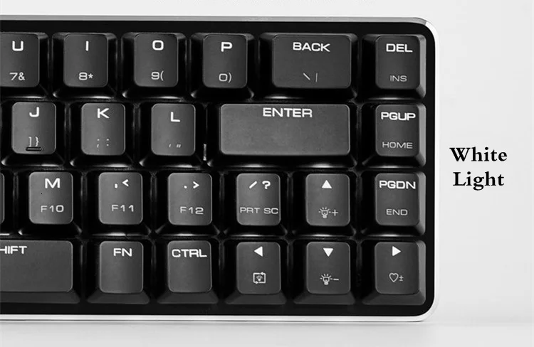 White Light Magigforce Smart 49 Key 40% Mini USB Проводная Механическая клавиатура с подсветкой с съемным кабелем Gateron Cherry Axis teclado gamer - Цвет: White Light