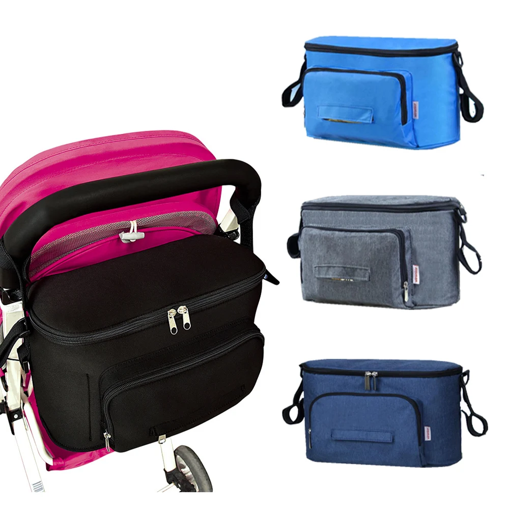 

Large Capacity Baby Stroller Organizer Bag Mommy Travel Hanging Carriage Diaper Bags Bottle Cup Holder Baby Stroller Accessories