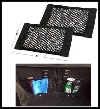 

1pcs New Car Trunk Box Storage Bag Mesh Net Bag 50cm*25CM Car Styling Luggage Holder Pocket Sticker Trunk Organizer Car Styling