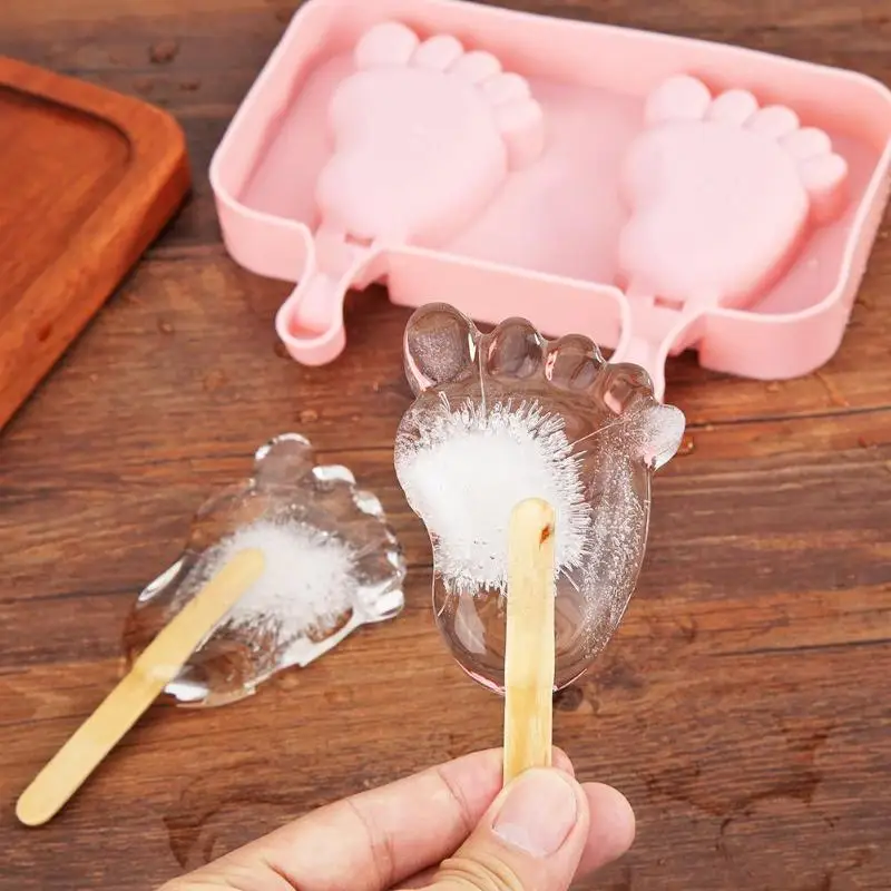 2 формы DIY Форма для изготовления мороженого с палочками силиконовая форма набор льда кубик лоток леденец производитель выпечки инструменты кухонные инструменты
