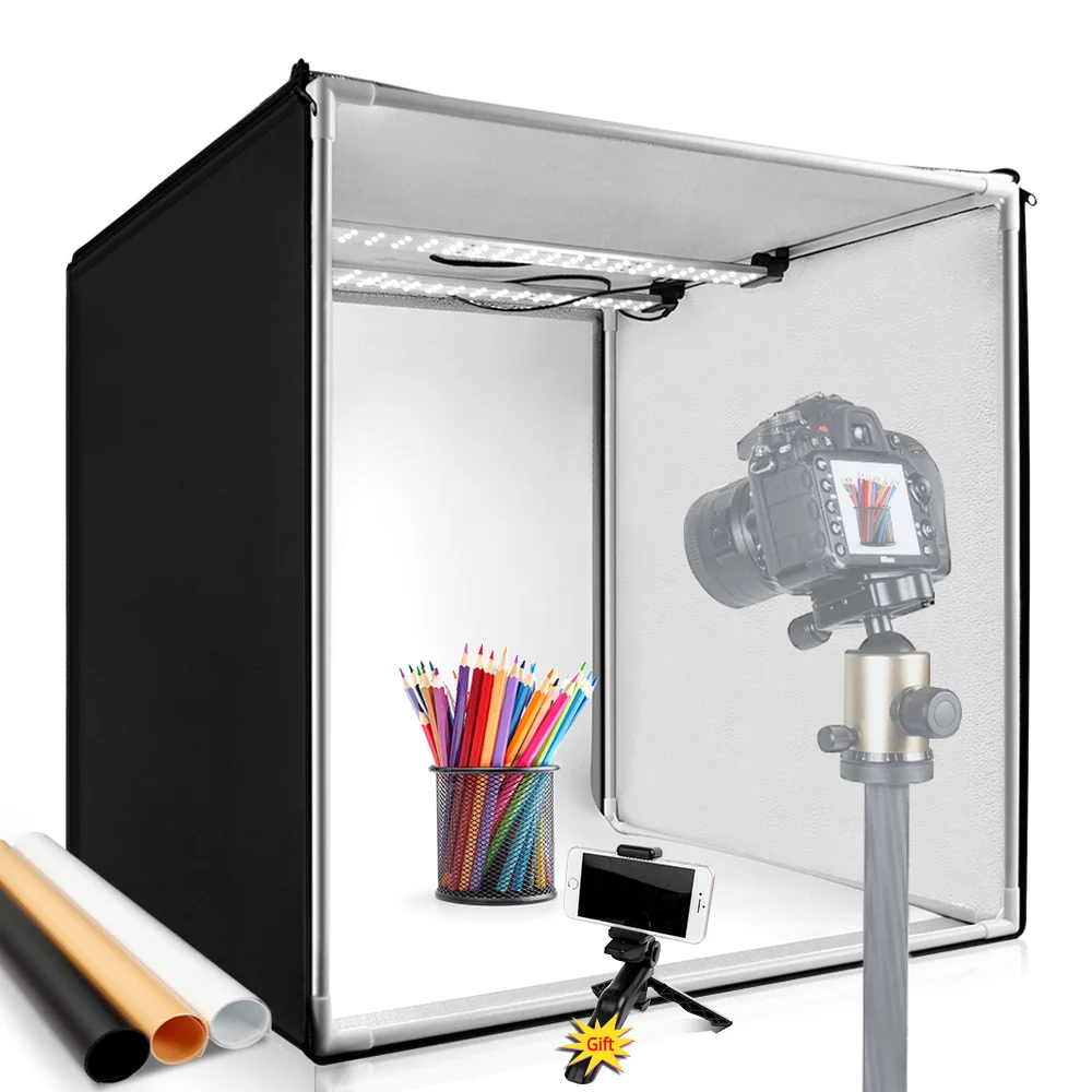 

40*40*40cm LED Lightbox Portable Photo Studio 15.7" Light Box Softbox CRI95 Photo Tent for Product Jewelry Toy Photography Shoot