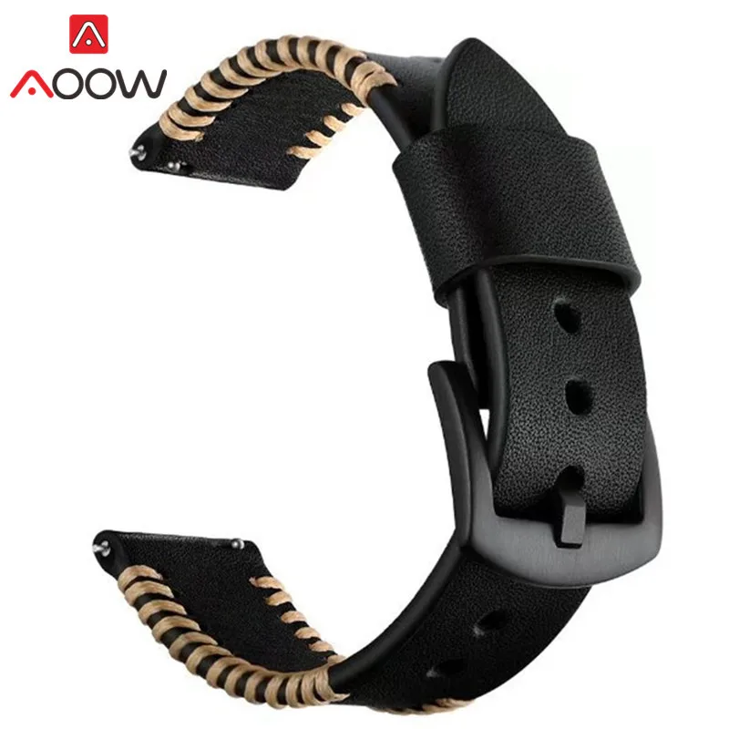 Кожаный ремешок для samsung Шестерни S3 классический Frontier 22 мм Швейные дизайн 2018 новый запасной Браслет Ремешок Смотреть Band