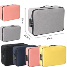 Дорожная вместительная водонепроницаемая переносная сумка для хранения паспорта и удостоверения личности Многофункциональная Сумка для документов 2 слоя