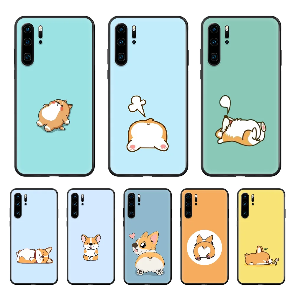 Забавный чехол для телефона с изображением милой собаки корги huawei p 8 9 10 20 30 40 P pro