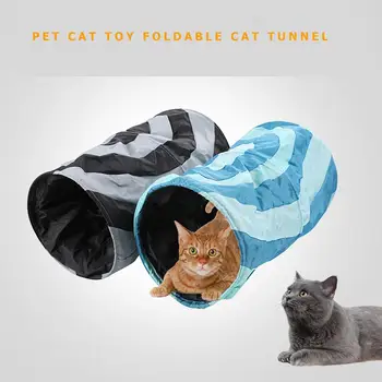 

Pet Cat Tunnel Toy Double Layer Bite Resistant Folding Washable Small Animal Roller Tube Kitten Interactive Supplies