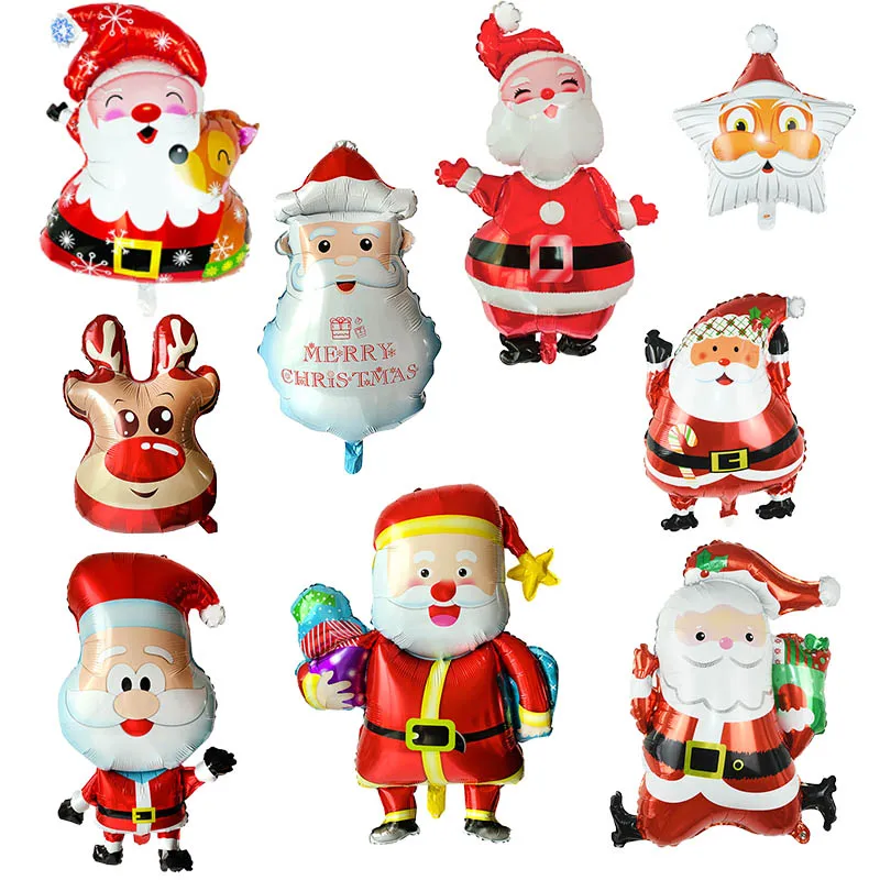 1 шт. рождественские Мультяшные алюминиевые воздушные шары Санта Клаус фольга праздничные украшения из шаров воздушный шар Рождественский орнамент детские игрушки