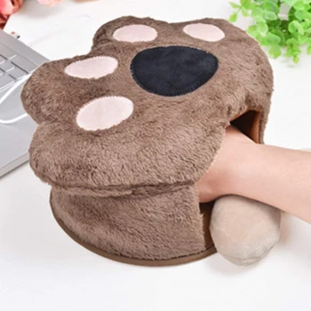 

Portable USB Heated Mouse Pad Heating Mouse Hand Warmer Hand Warming Pad Winter Thickening Plush Mouse Mat Supported by Computer