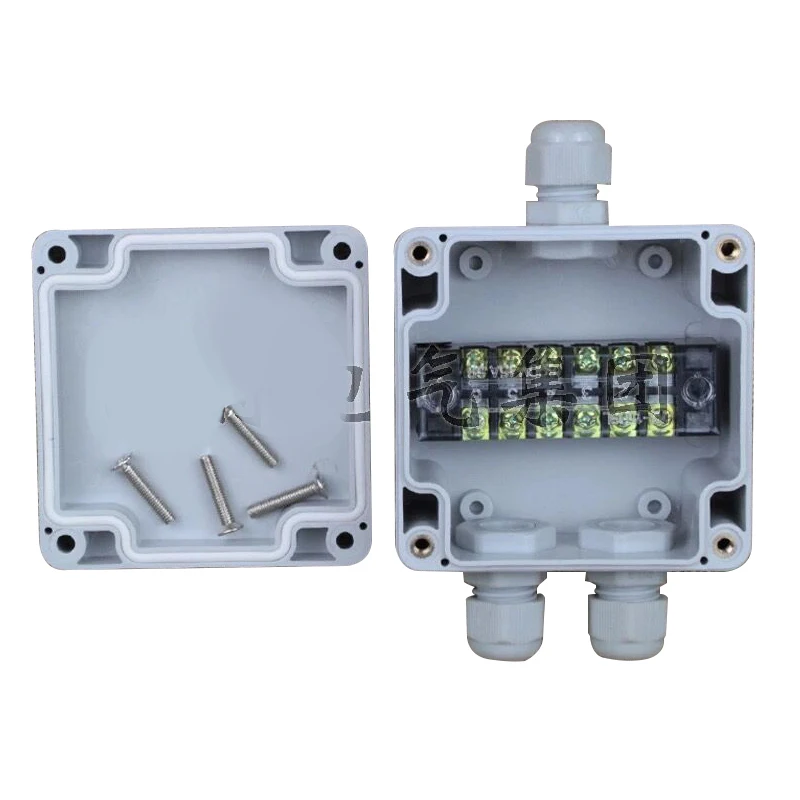 

83*81*56mm Electric Enclosure Case 6 Ports Waterproof Junction Box ABS Material Distribution Box Project Instrument Case