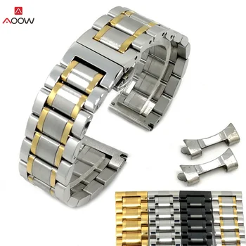 

Stainless Steel Metal Watchband 18mm 20mm 22mm Deployment Buckle Replacement Bracelet Watch Band for Gear S3/S2 Classic Strap