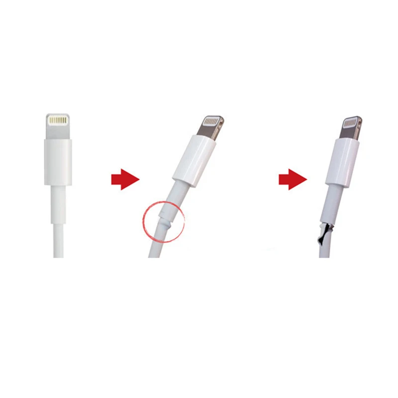 2 шт./лот USB кабель протектор Saver Наушники Шнур защита провода крышка 8Pin зарядное