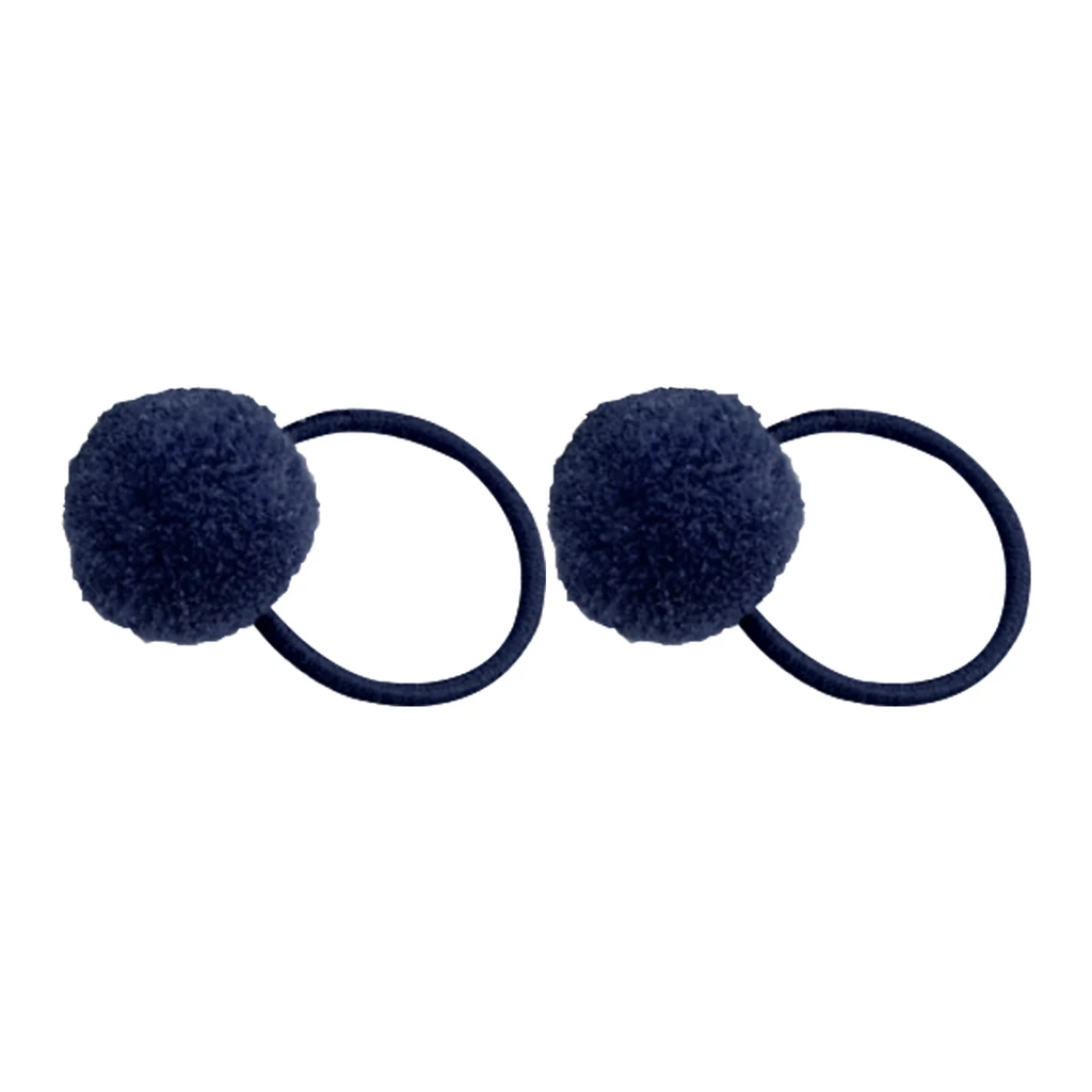 Hair Bands with Fuzzy Hair Ball,  Elastic and Durable,Simple but Stylish, Match Most Outfits, for All Age, All Occasions