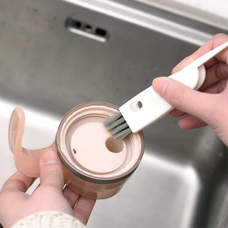 

3 In 1 Spiral Lid Gap Dust Scrubber Water Stain Brush Cleaner Dirt Scraper Remover Narrow Bottle Mouth Brush Cleaning Cup Groove