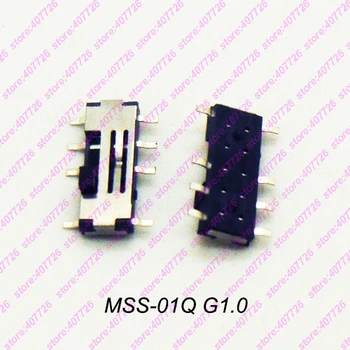 

200PCS High Quality Interruptor Micro Slide Switch 8Pin 3Positons PCB Mount Toggle Switch Handle MSS 01Q G=1.0MM/2.0MM