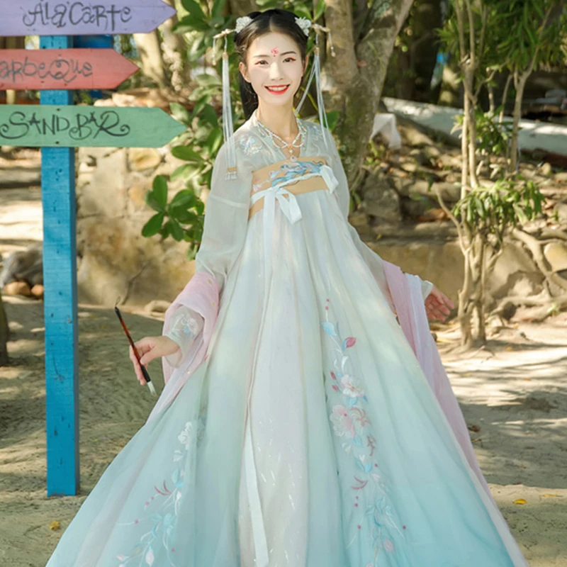  Fairy Female Hanfu Chinese Style Traditional Ancient Women Clothing Han/Tang Dynasty Elegant Stage 