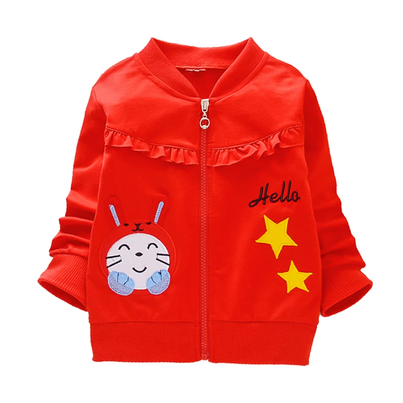 

Kids Jacket Coat Spring Autumn Children's Jackets Cartoon Print Baby Girls Clothes Girl Tops Zipper Outwear Kid Coats Clothing