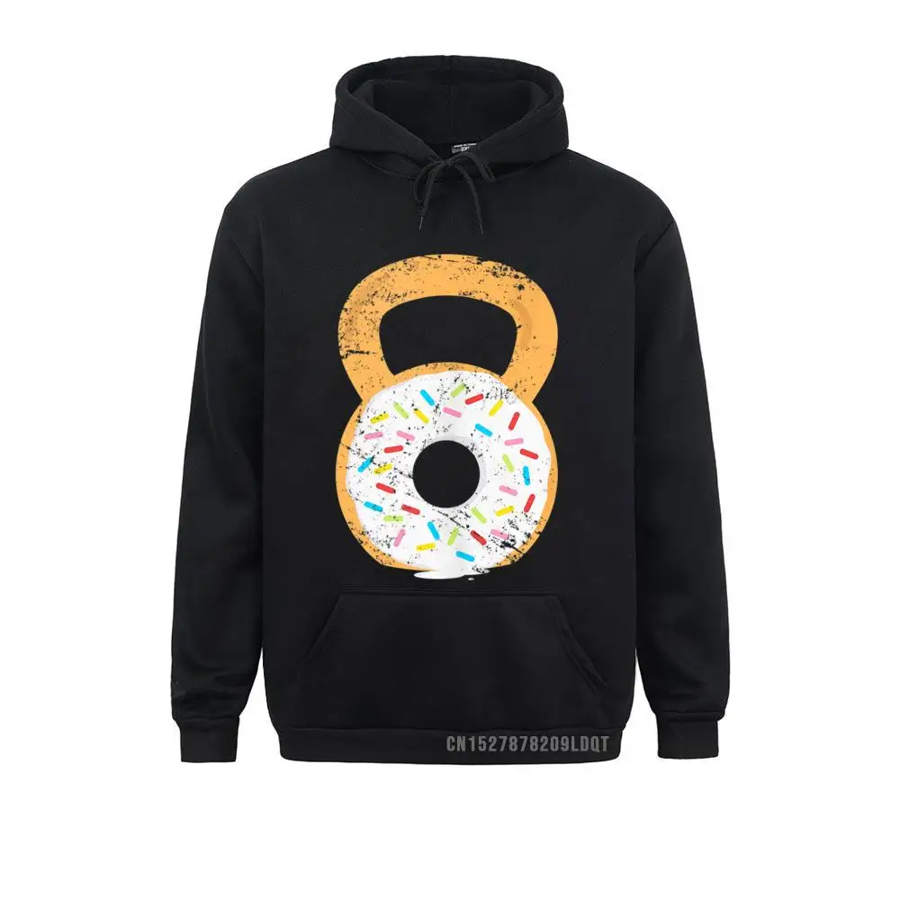 Plain Men Hoodies Kettlebell Donut Funny Doughnut Fitness Joke Gift Tank Top__B11540 Sweatshirts  Long Sleeve Hoods Custom Kettlebell Donut Funny Doughnut Fitness Joke Gift Tank Top__B11540black