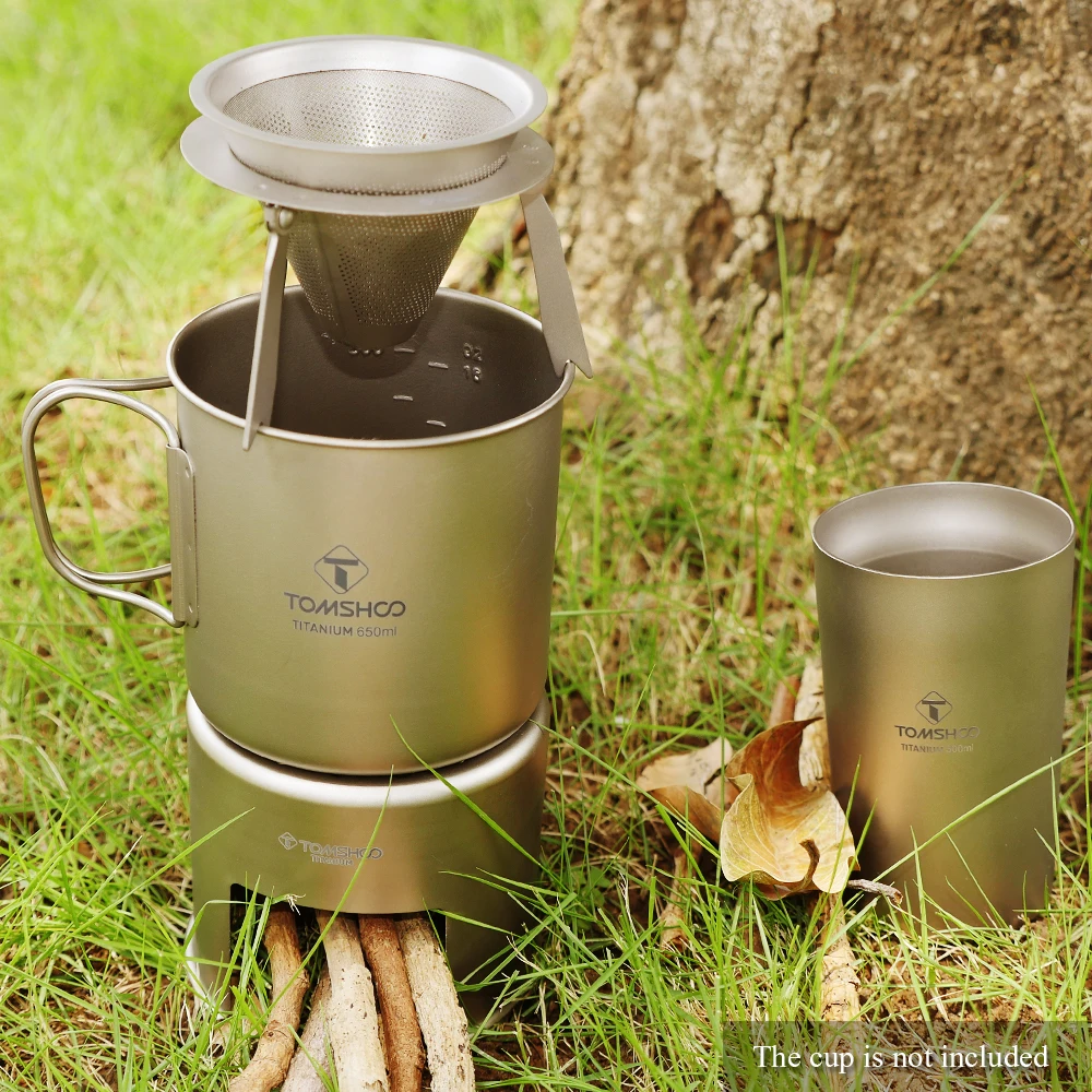 Титановый фильтр для кофеварки, съемное оборудование для путешествий и кемпинга, портативная плита