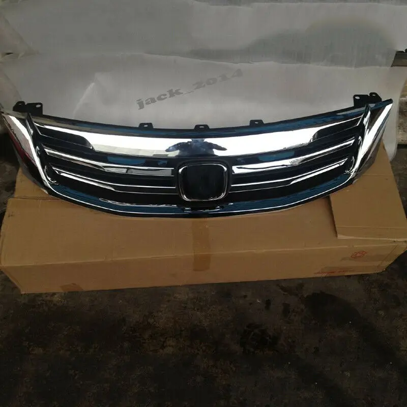Подходит для 2013 9th Gen Honda Accord Sedan ABS Хром Передняя решетка гриль