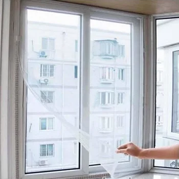 

Self-adhesive Type Mosquito-repellent Screen Window DIY Anti-mosquito Window Screen Voile Hidden Simplicity Screens with Velcro