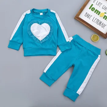 

Girls Clothes Sets Spring Autumn 2020 Long Sleeves Love Printed +Pants 2pcs Outfit Casual Sport Toddler Children's Clothes for