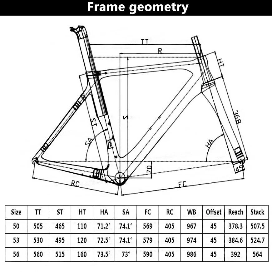 Spcycle Aero углеродный шоссейный велосипед рама T1000 углеродный гоночный дорожный велосипед набор рам с BB86 гарнитура Размеры 50/53/56 см