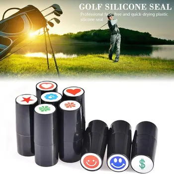 

RANDOM Pattern Romantic Golf Ball Stamper Stamp 3 Color Not Fade Silicone Golf Seal Durable Super Bright Outdoor Sporting