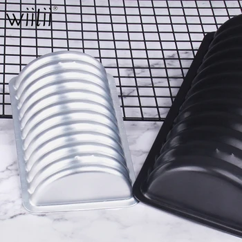 

Anodized Aluminum Almond Cake Pan Scandinavian Baking Pan Rehrucken Cake Loaf Pan Set Bread Mould Non-Stick Cake Mold