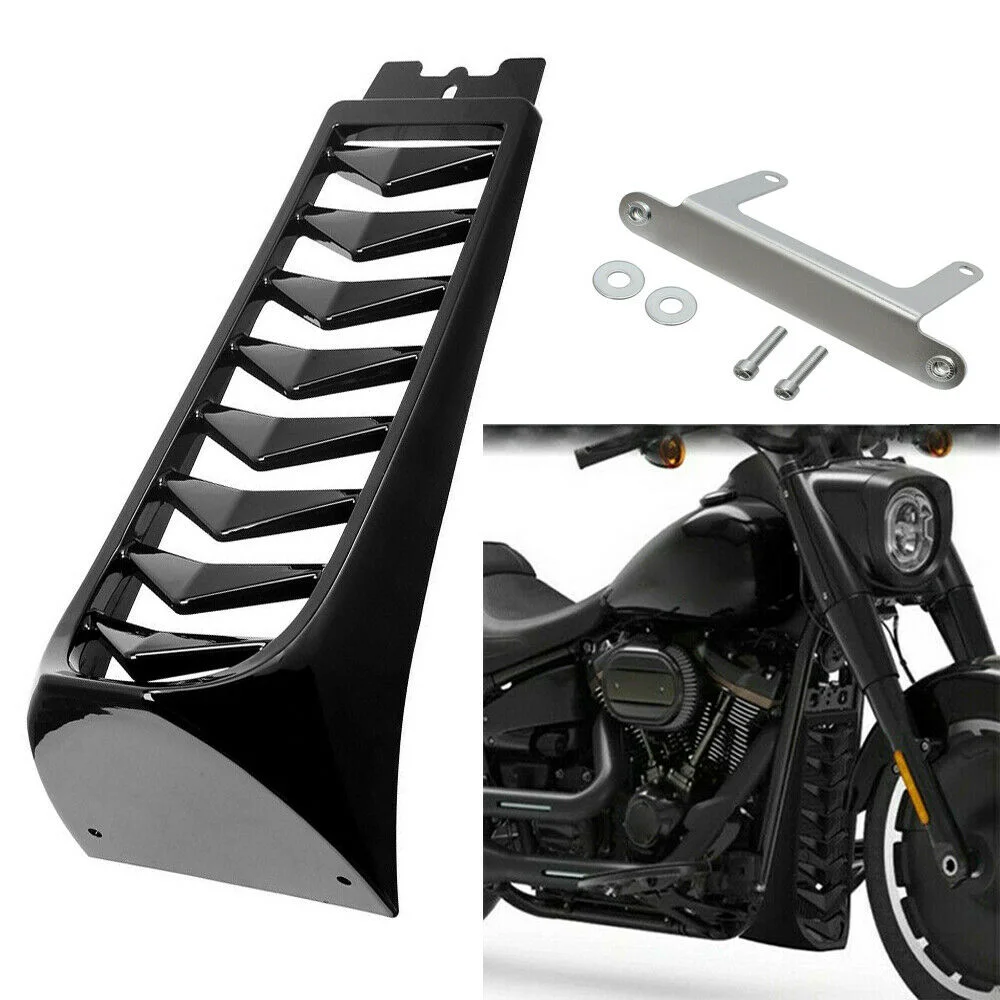 Motorcycle Vivid Black Front Chin Fairing Spoiler Lower Radiator Cover