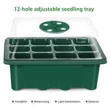 

12 Cells Hole Plant Seeds Grow Box Tray Insert Propagation Seeding Nursery Pot