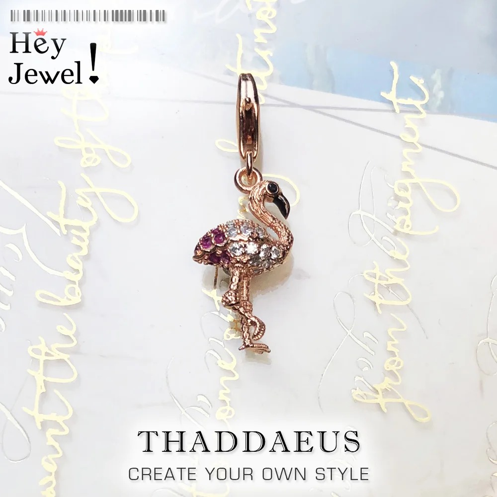 Подвеска в виде птицы из розового золота с кубическим цирконием 2019 модные