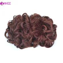 AIYEE волосы пучок синтетические шиньоны эластичный нос Пряжка Короткие грязные вьющиеся волосы вверх сделать конский хвост наращивания клип в пучке волос