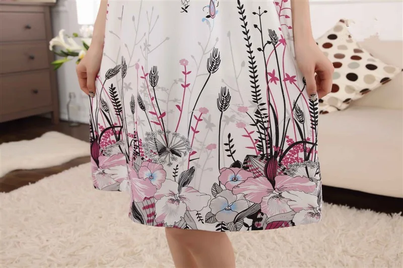Summer Women's Modal City Special Offer Plus-sized Pajamas Short Sleeve Women's Fat Mm Nightgown Dress