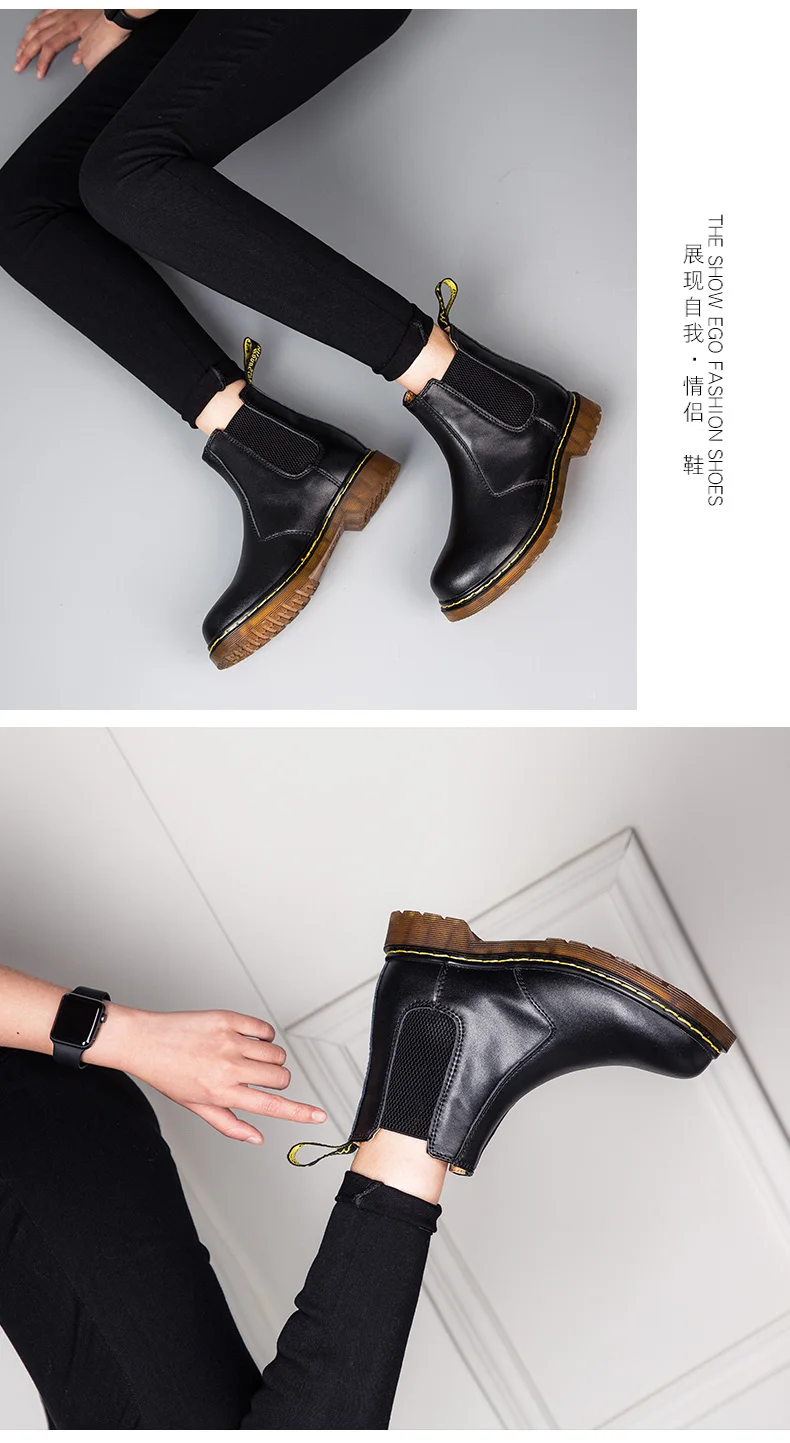 Coturno/ботильоны «Челси» из натуральной кожи; женская обувь; классические кожаные ботильоны высокого качества в винтажном стиле; обувь унисекс для пары