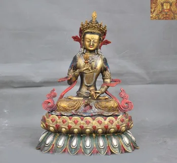 

wedding decoration Old Tibetan Buddhism bronze Gilt Vajrasattva Tara Kwan-Yin goddess Buddha statue