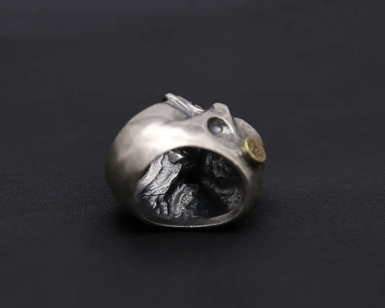 925 sterling silver ring domineering skull styling couple fashion personality retro simple ring to send lover gift hot new