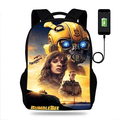 17 Дюймов школьная Сумка подростковая Bumblebeing мальчиков и девочек рюкзаки ранец для детей ортопедические mochila escolar Usb порт Книга сумка