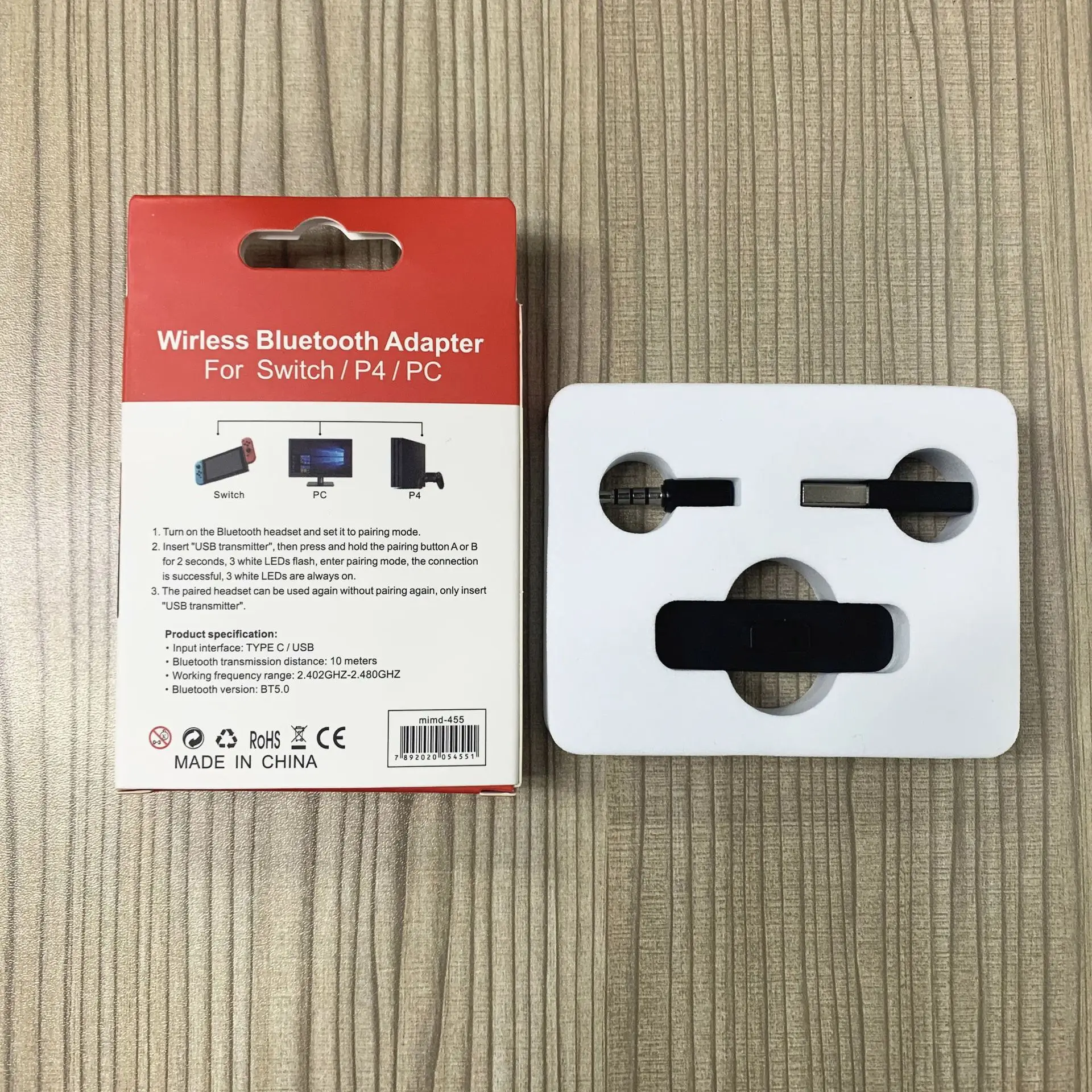 Wireless Bluetooth 5 0 Transmitter Adapter w USB Type C for Nintendo Switch NS Lite Game Accessories PS4 PC Headphone launcher