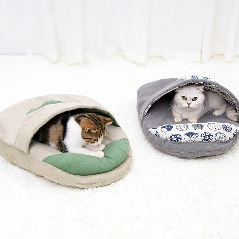 

1pc Cat Bed Pet Puppy Cat House Winter Dog Cat Cushion Mat Indoor Basket Cave Kennel Nest Cats Products For Pets