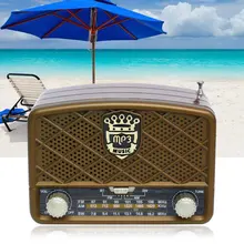 Мини Портативный Ретро Старый Радио Bluetooth динамик многофункциональный MP3 плеер стерео Поддержка FM AM, SW, AUX, TF карта USB перезаряжаемая