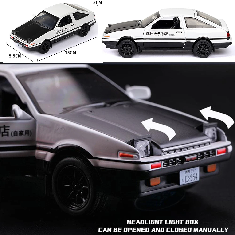1:32 новой машины скорой помощи Toyota Initial D AE86 металлического сплава литья под